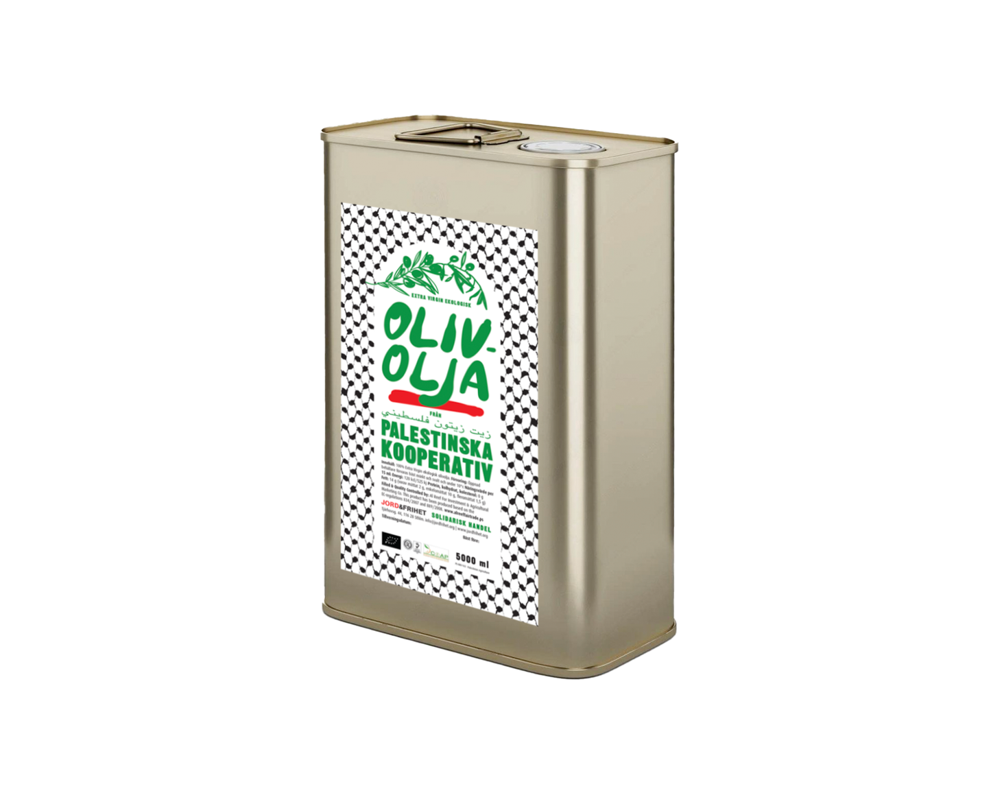 Palestinsk Olivolja Ekologisk Extra Virgin - 5 liters dunk