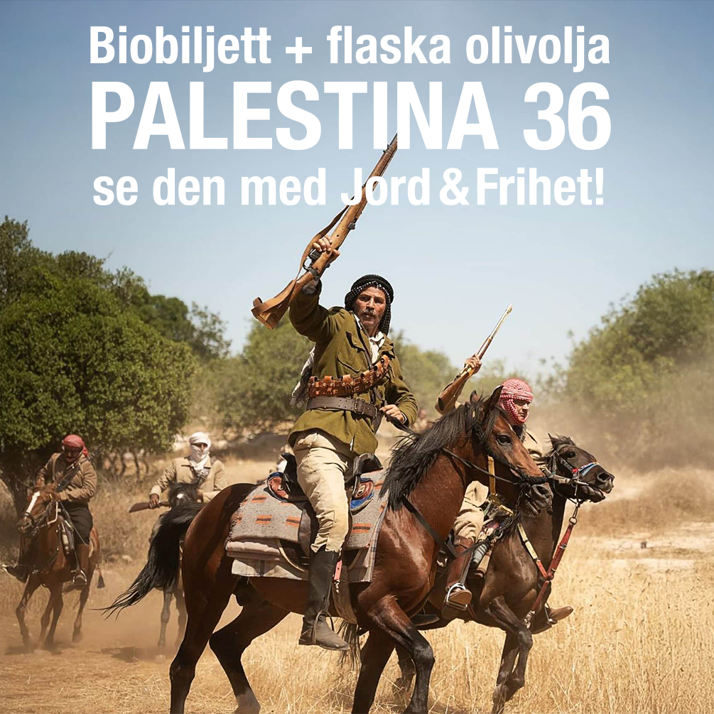 Biobiljett "Palestina 36" + flaska olivolja
